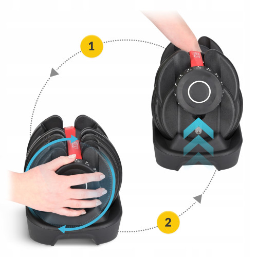 Гантель  4FIZJO Premium 1.5-16 кг с регулируемым весом - фото №3